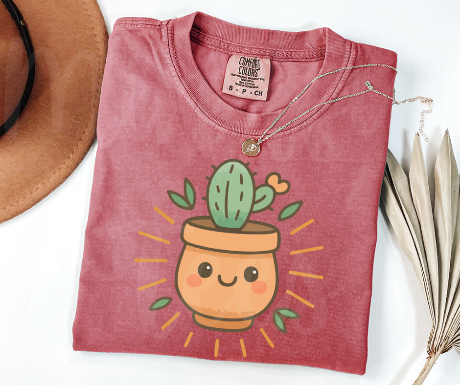 "Cute Cactus" Funny Design Pottery Clay Hobby Inspired Unisex heavyweight t-shirt