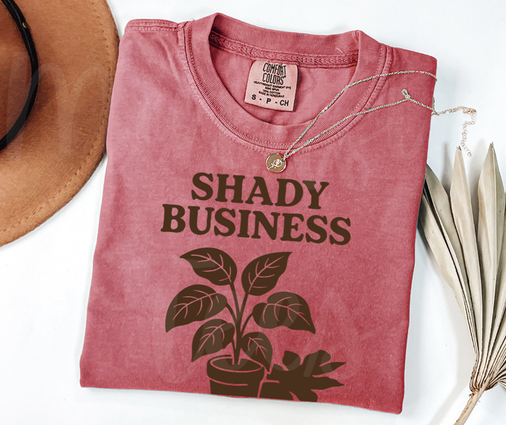 "Shady Business" Funny Plant Lover Tee Design Unisex heavyweight t-shirt