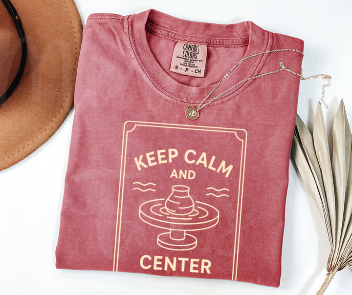 "Keep Calm" Funny Design Pottery Clay Hobby Inspired Unisex heavyweight t-shirt