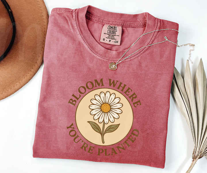 "Bloom" Funny Plant Lover Tee Design Unisex heavyweight t-shirt