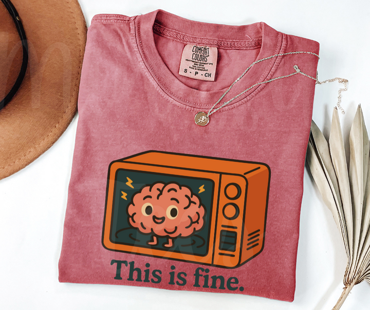 "This Is Fine" Sarcastic Design Unisex heavyweight t-shirt