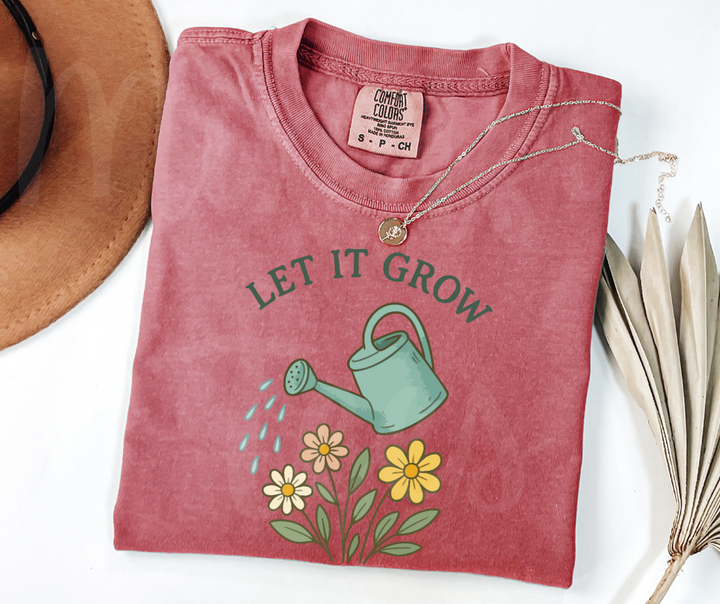"Let It Grow" Funny Plant Lover Tee Design Unisex heavyweight t-shirt