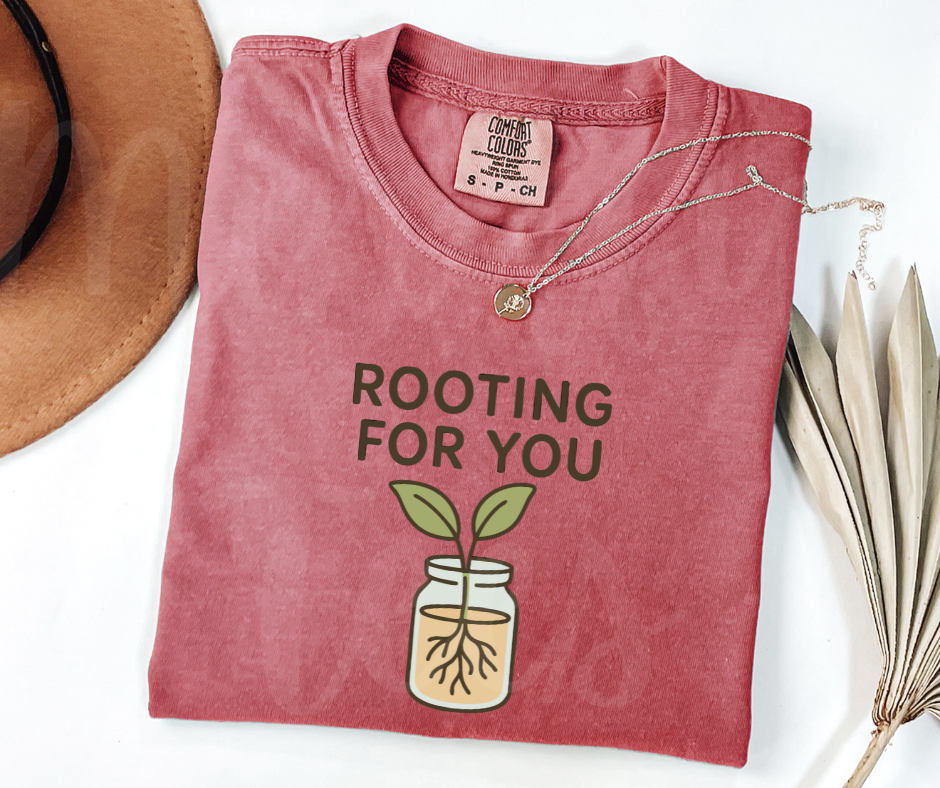 "Rooting For You" Funny Plant Lover Tee Design Unisex heavyweight t-shirt