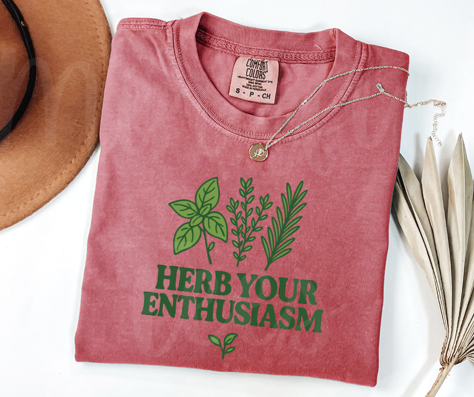 "Herb Your Enthusiasm" Funny Plant Lover Tee Design Unisex heavyweight t-shirt