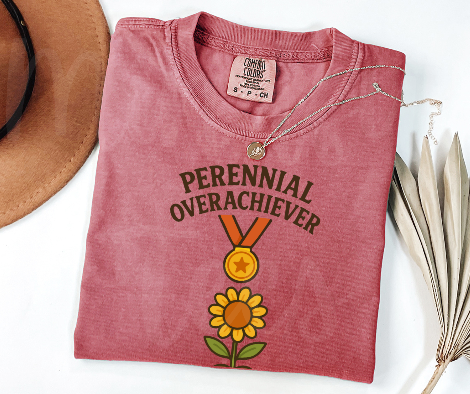 "Perennial Overachiever" Funny Plant Lover Tee Design Unisex heavyweight t-shirt