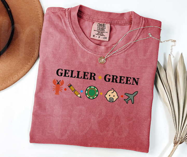 "Geller-Green" Sarcastic Design Friends Inspired Unisex heavyweight t-shirt