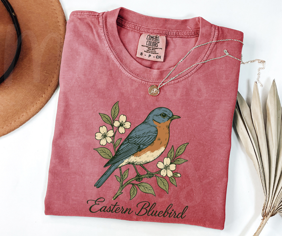 "Eastern Bluebird" Birdwatching Design Birds and Nature Inspired Unisex heavyweight t-shirt