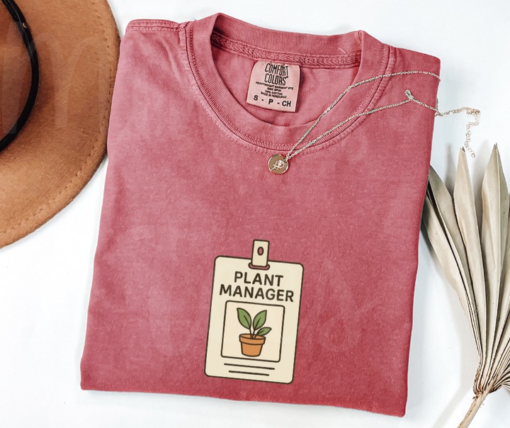"Plant Manager" Funny Plant Lover Tee Design Unisex heavyweight t-shirt