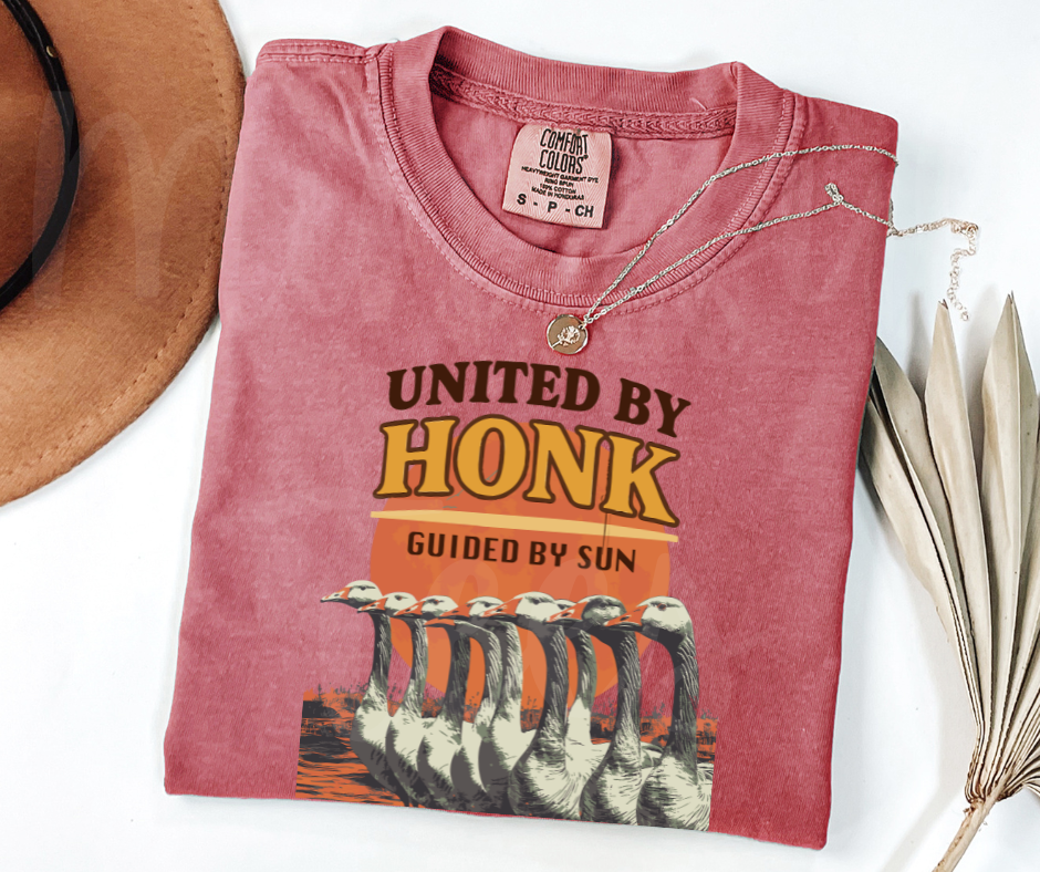 "United by Honk" Sarcastic Design Unisex heavyweight t-shirt