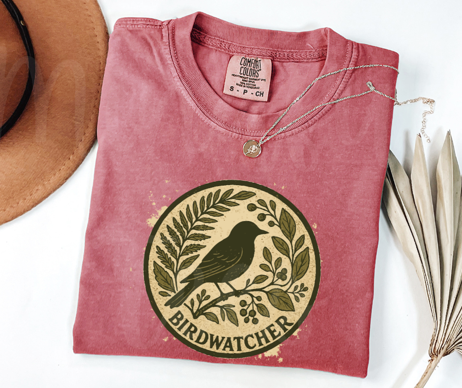 "Birdwatcher" Birdwatching Design Birds and Nature Inspired Unisex heavyweight t-shirt