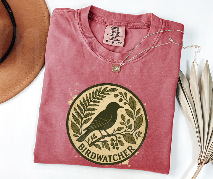 "Birdwatcher" Birdwatching Design Birds and Nature Inspired Unisex heavyweight t-shirt