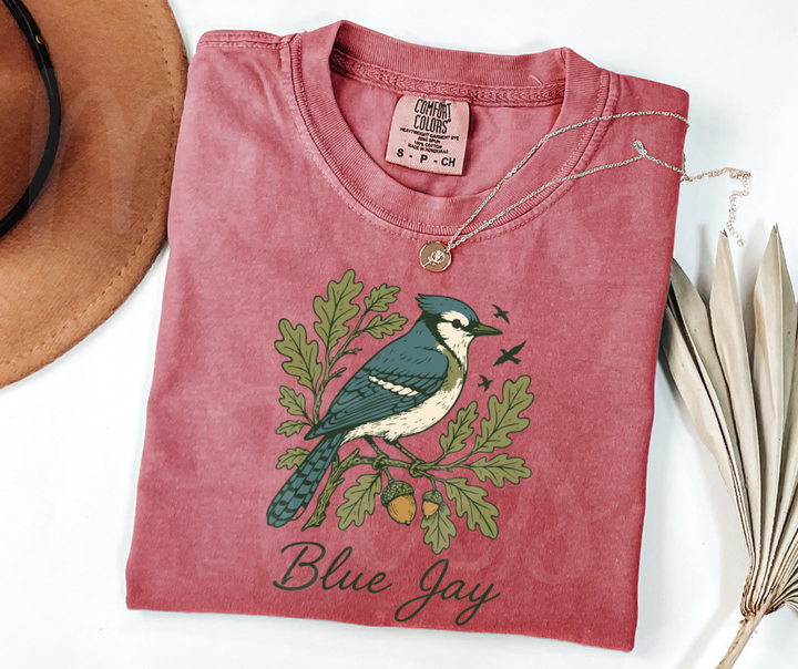 "Blue jay" Birdwatching Design Birds and Nature Inspired Unisex heavyweight t-shirt