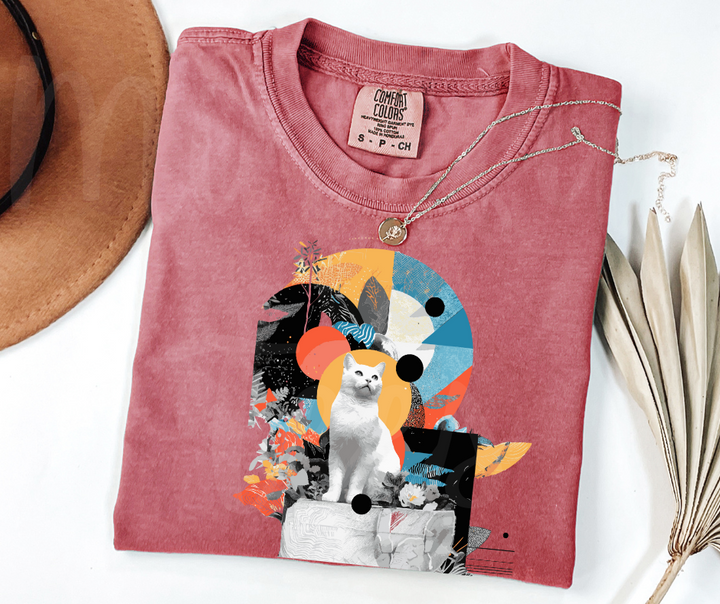 "Abstract Thoughts" Sarcastic Cat Design Unisex heavyweight t-shirt