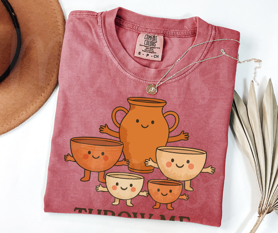 "Throw Me A Hug" Funny Design Pottery Clay Hobby Inspired Unisex heavyweight t-shirt