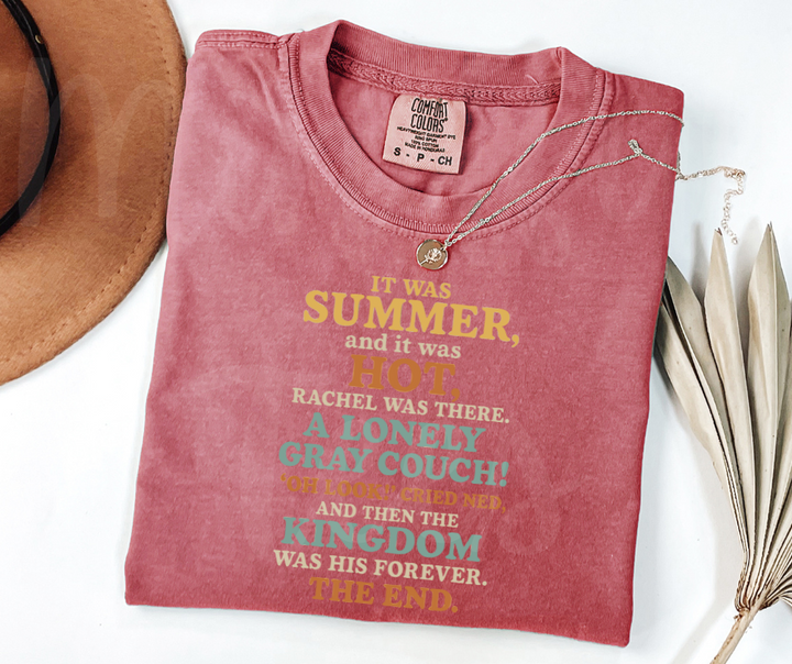 "It Was Summer" Sarcastic Design Friends Inspired Unisex heavyweight t-shirt