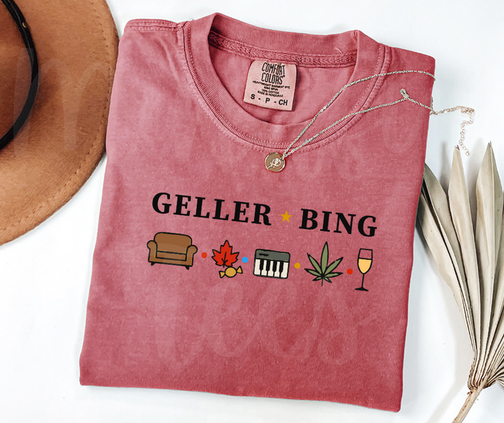 "Geller- Bing" Sarcastic Design Friends Inspired Unisex heavyweight t-shirt