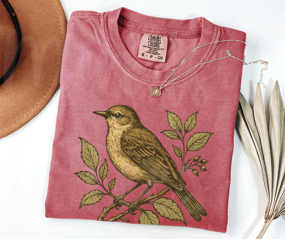 "Eternal Life" Birdwatching Design Birds and Nature Inspired Unisex heavyweight t-shirt