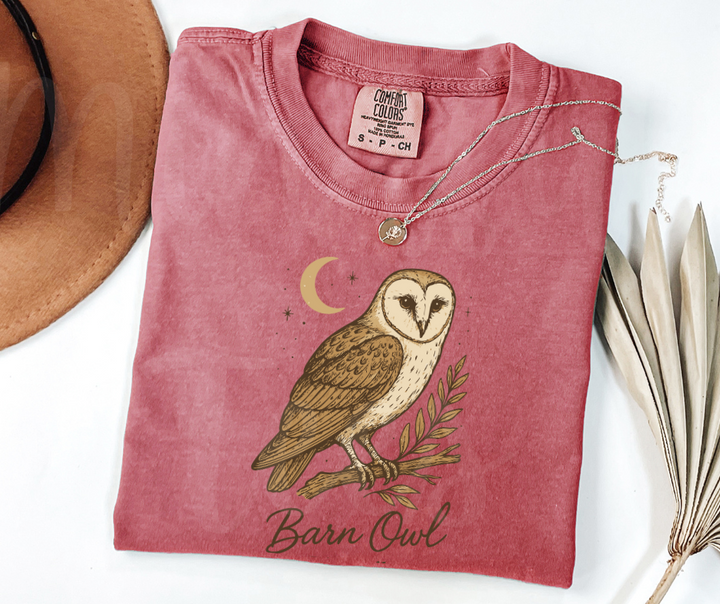 "Barn Owl" Birdwatching Design Birds and Nature Inspired Unisex heavyweight t-shirt