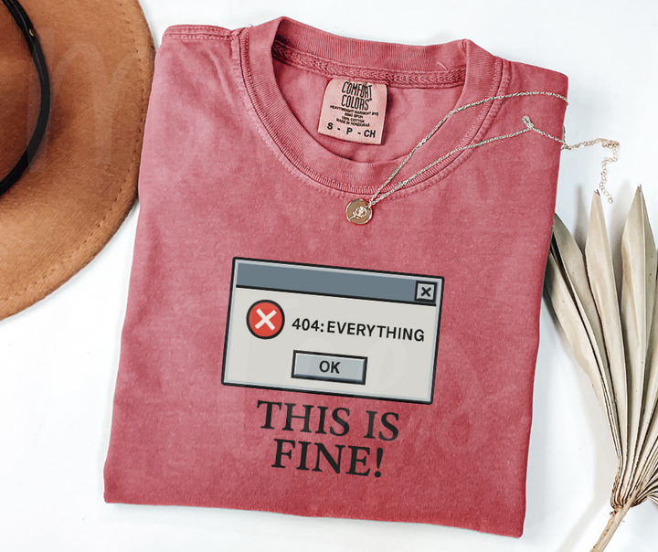 "This Is Fine" Sarcastic Design Unisex heavyweight t-shirt
