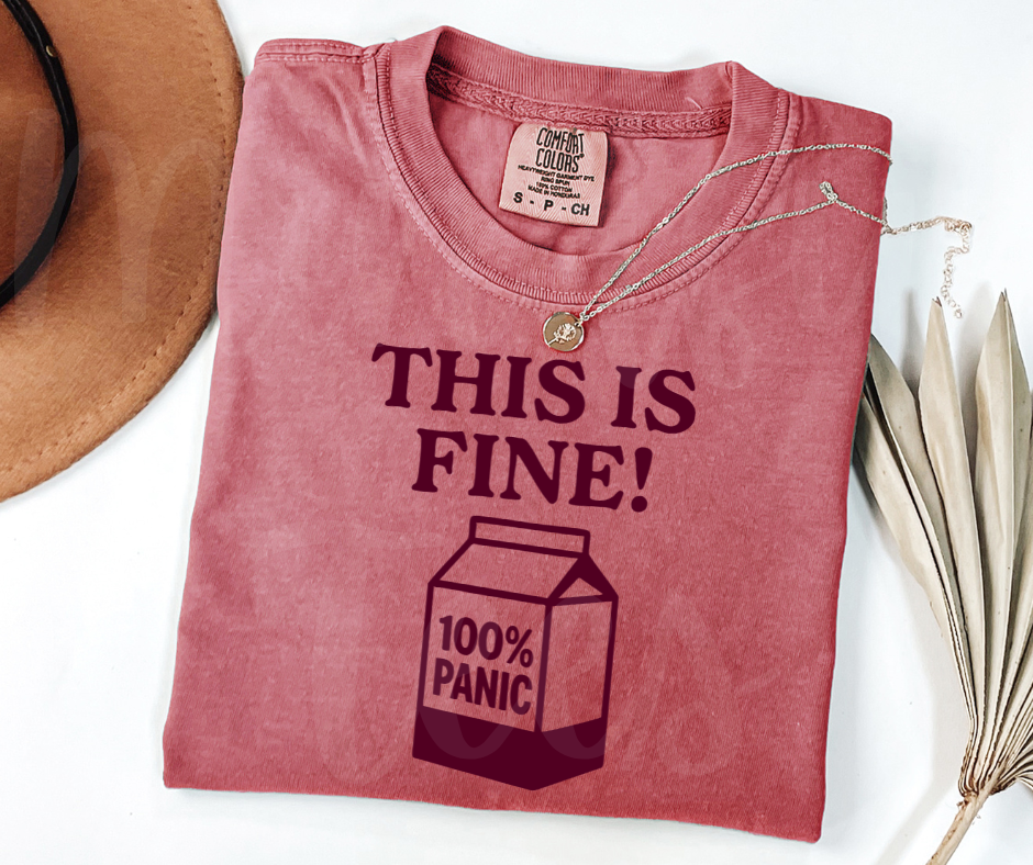 "This Is Fine" Sarcastic Design Unisex heavyweight t-shirt