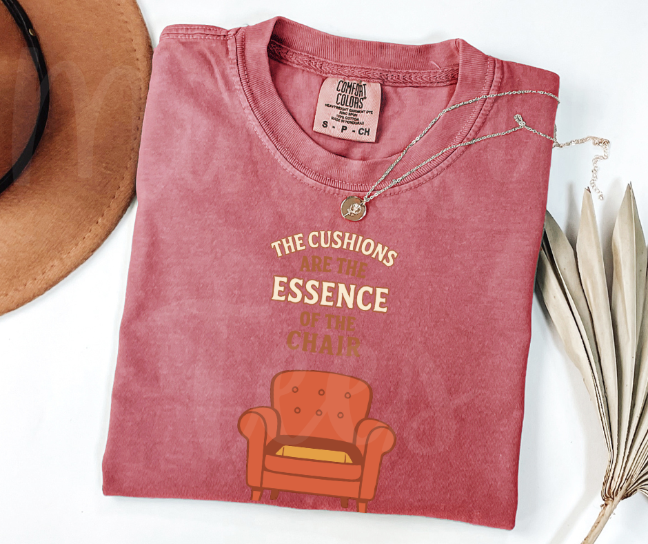"This Cushions Are The Essence" Sarcastic Design Friends Inspired Unisex heavyweight t-shirt