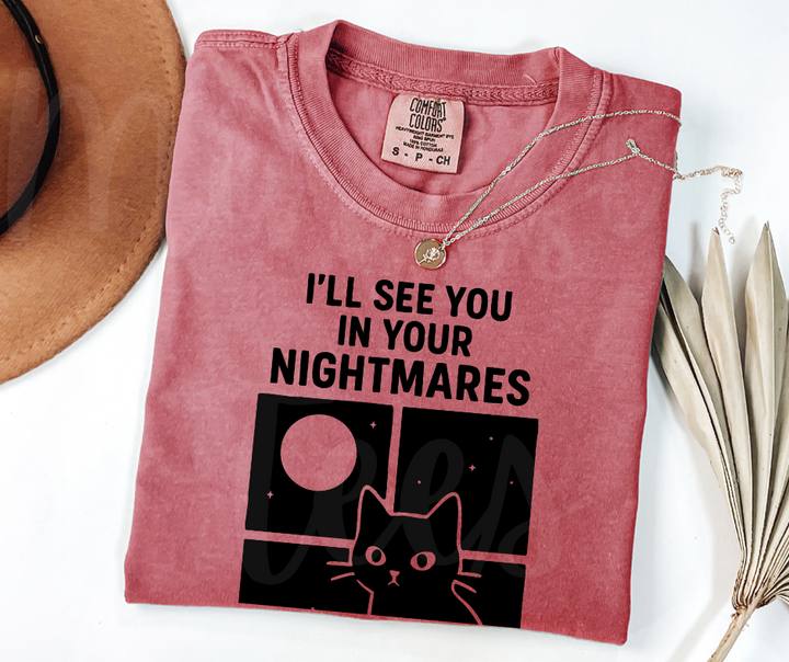 "I'll See You" Sarcastic Cat Design Unisex heavyweight t-shirt