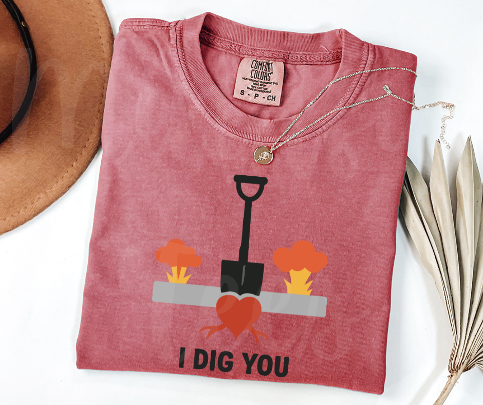 "I Dig You" Funny Plant Lover Tee Design Unisex heavyweight t-shirt