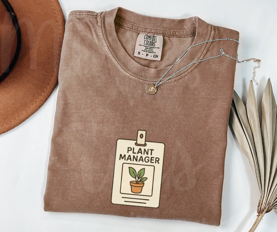 "Plant Manager" Funny Plant Lover Tee Design Unisex heavyweight t-shirt