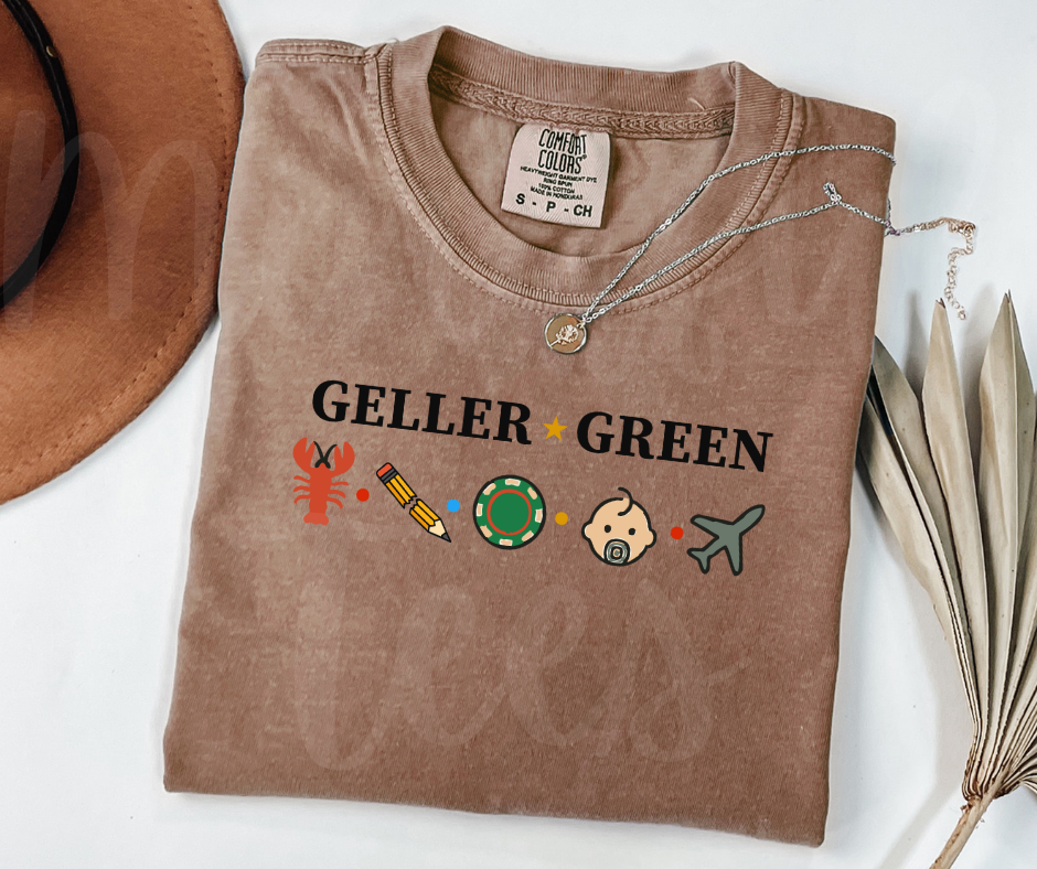 "Geller-Green" Sarcastic Design Friends Inspired Unisex heavyweight t-shirt