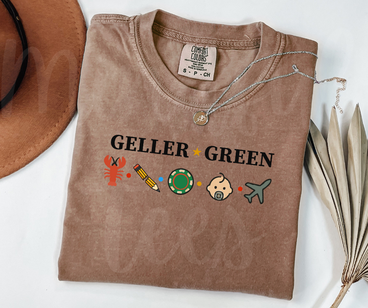 "Geller-Green" Sarcastic Design Friends Inspired Unisex heavyweight t-shirt