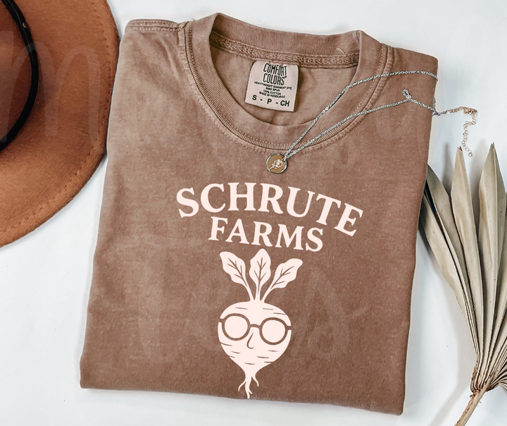 "Schrute Farms" Sarcastic Design The Office Inspired Unisex heavyweight t-shirt