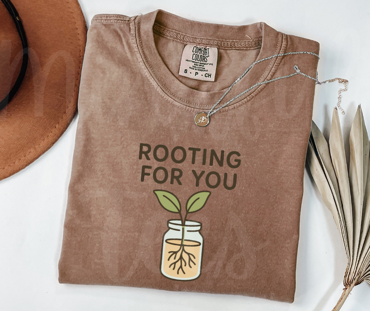 "Rooting For You" Funny Plant Lover Tee Design Unisex heavyweight t-shirt