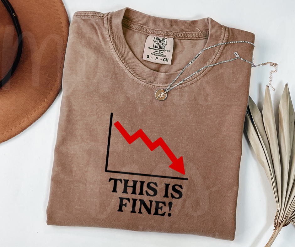 "This Is Fine" Sarcastic Design Unisex heavyweight t-shirt