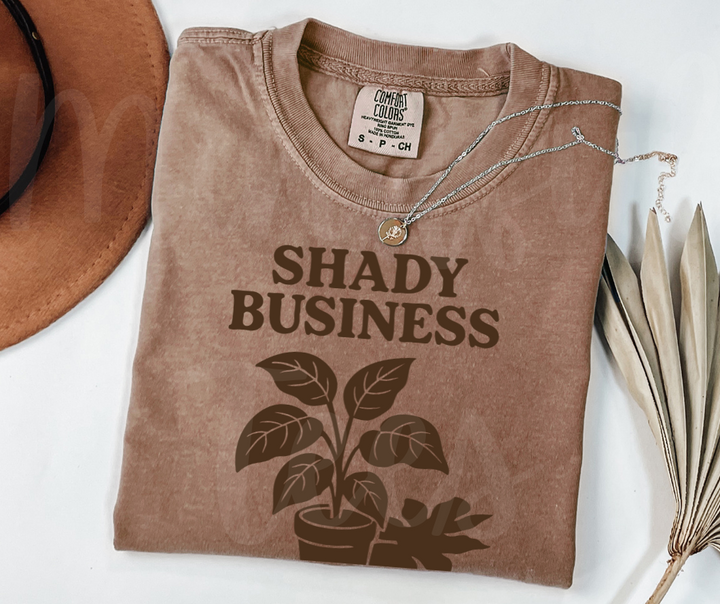 "Shady Business" Funny Plant Lover Tee Design Unisex heavyweight t-shirt