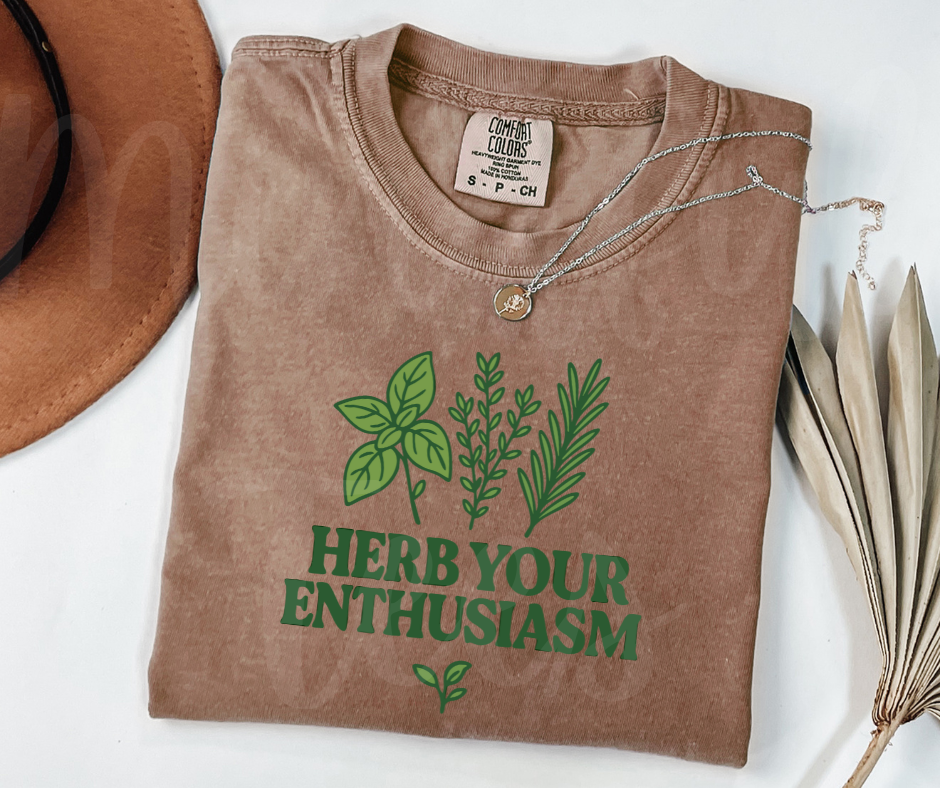 "Herb Your Enthusiasm" Funny Plant Lover Tee Design Unisex heavyweight t-shirt