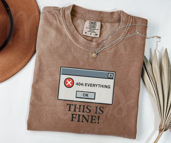 "This Is Fine" Sarcastic Design Unisex heavyweight t-shirt