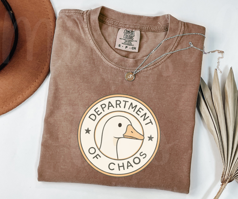 "Department of Chaos" Sarcastic Design Unisex heavyweight t-shirt