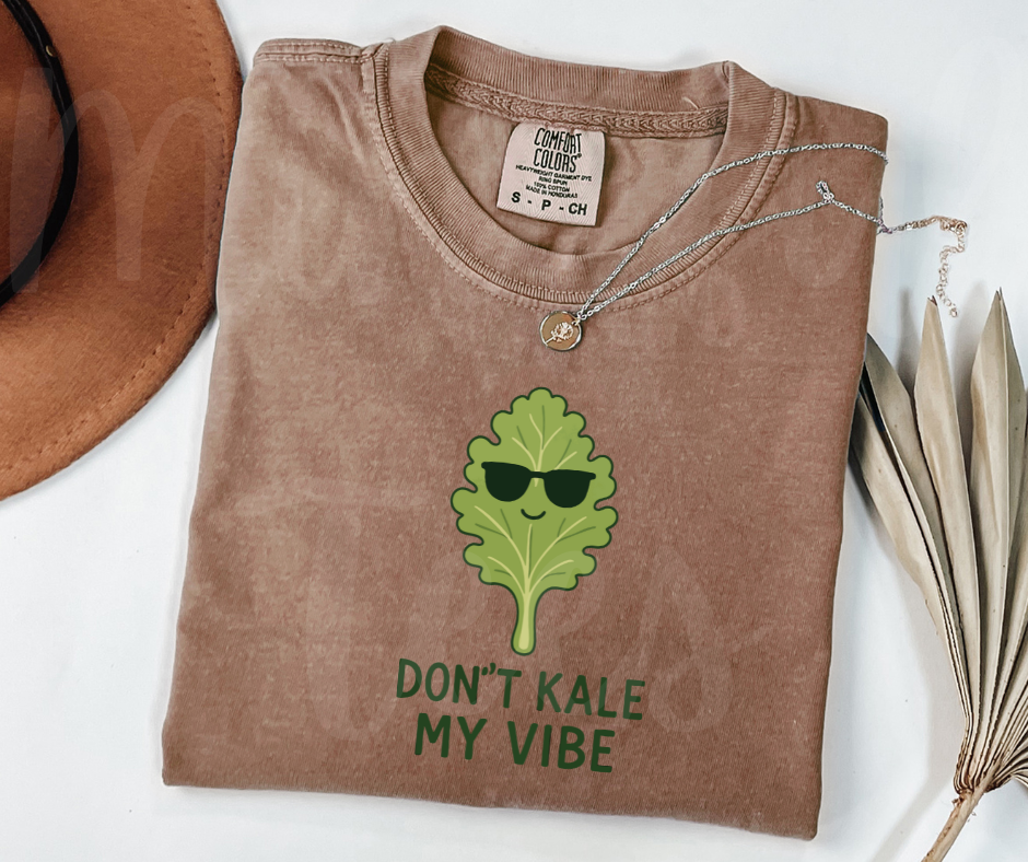 "Don't Kale My Vibe" Funny Plant Lover Tee Design Unisex heavyweight t-shirt