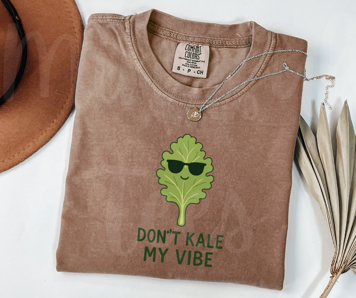 "Don't Kale My Vibe" Funny Plant Lover Tee Design Unisex heavyweight t-shirt