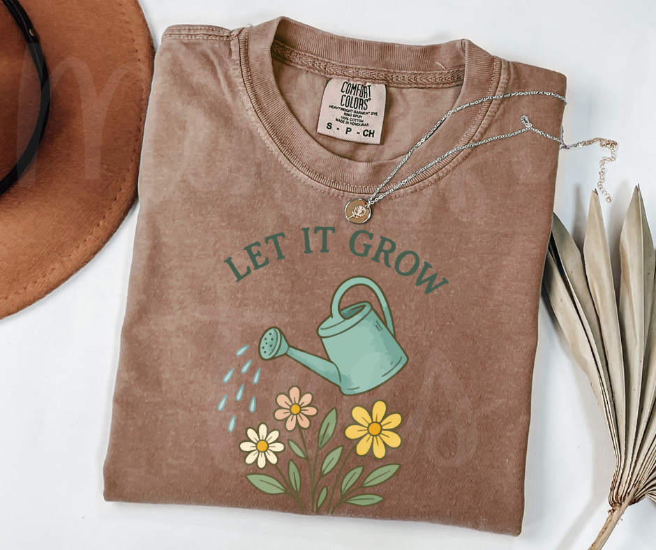 "Let It Grow" Funny Plant Lover Tee Design Unisex heavyweight t-shirt