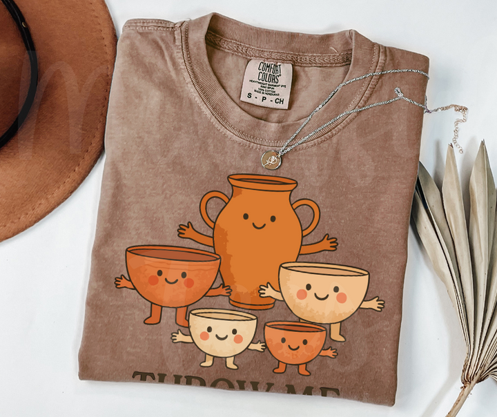 "Throw Me A Hug" Funny Design Pottery Clay Hobby Inspired Unisex heavyweight t-shirt