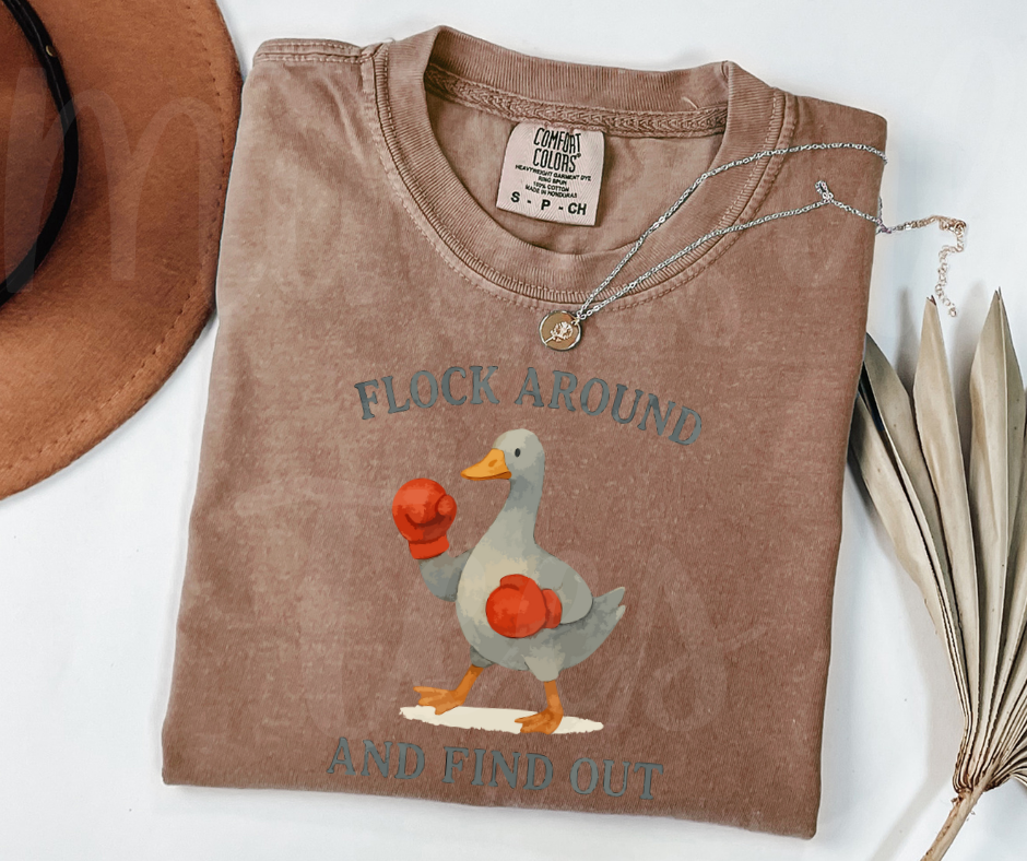"Flock Around" Sarcastic Design Unisex heavyweight t-shirt
