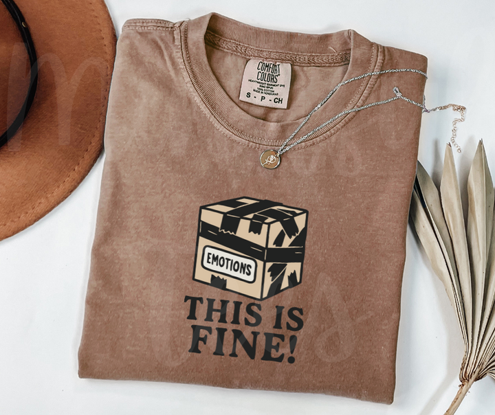 "This Is Fine" Sarcastic Design Unisex heavyweight t-shirt