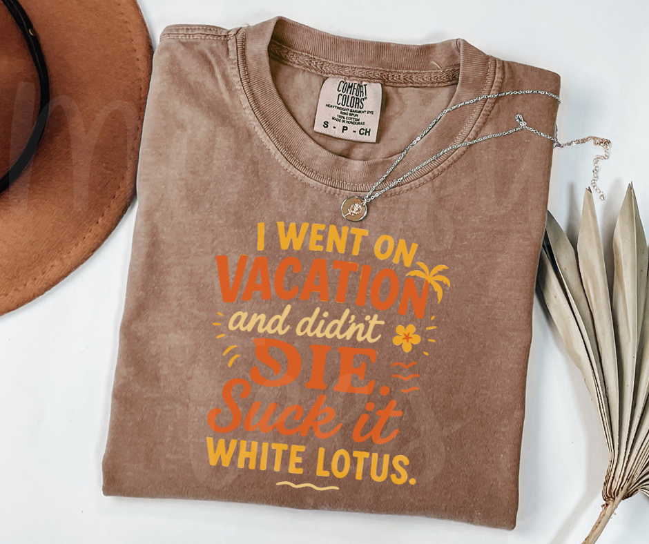 "White Lotus" Sarcastic Design Unisex heavyweight t-shirt