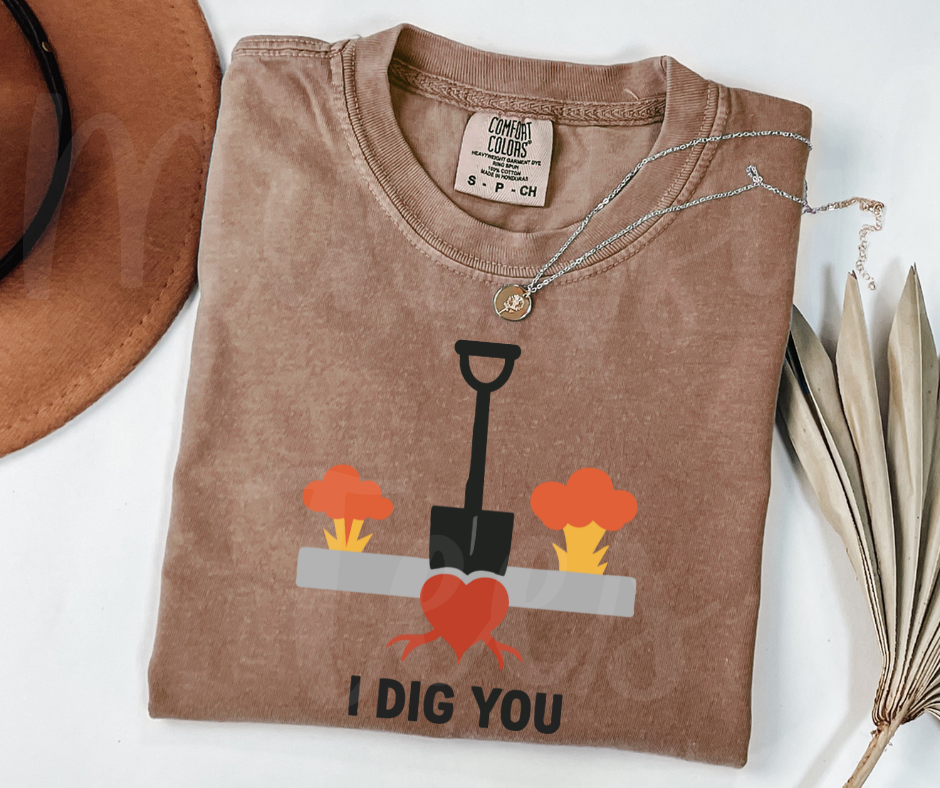 "I Dig You" Funny Plant Lover Tee Design Unisex heavyweight t-shirt