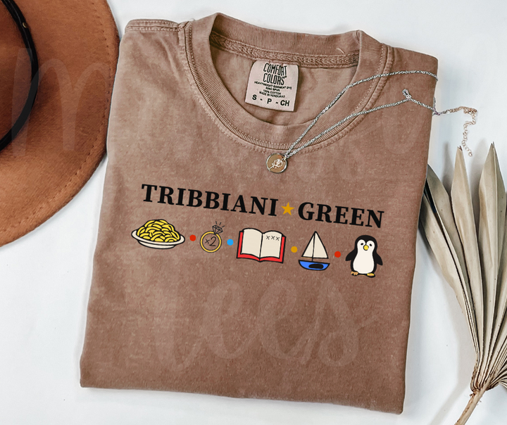"Tribbiani-Green" Sarcastic Design Friends Inspired Unisex heavyweight t-shirt