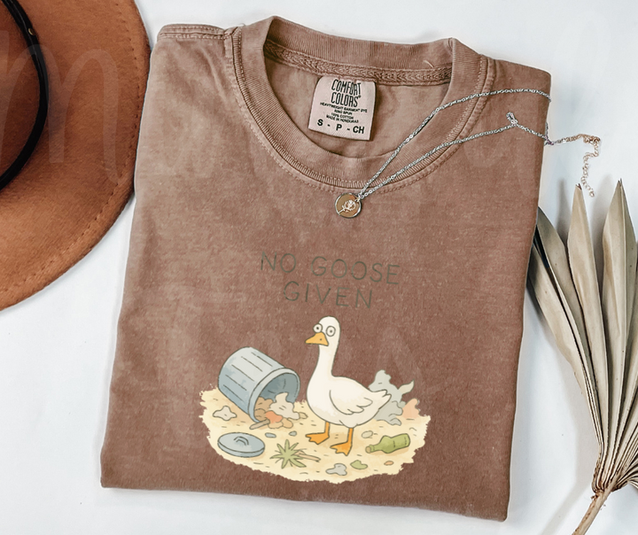 "No Goose Given" Sarcastic Design Unisex heavyweight t-shirt