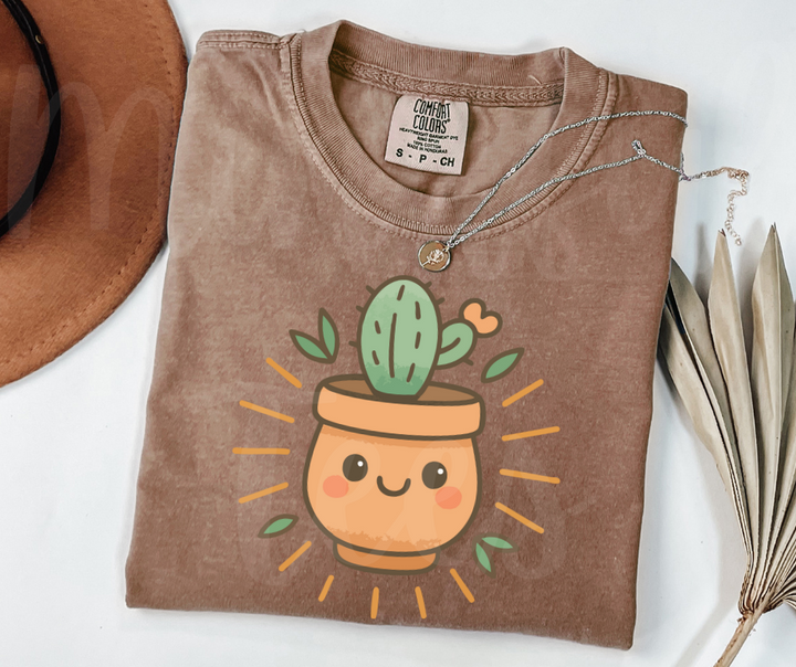 "Cute Cactus" Funny Design Pottery Clay Hobby Inspired Unisex heavyweight t-shirt