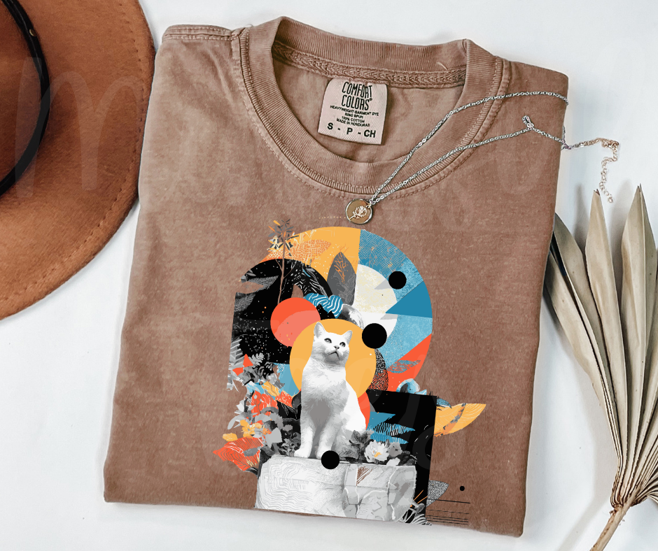 "Abstract Thoughts" Sarcastic Cat Design Unisex heavyweight t-shirt