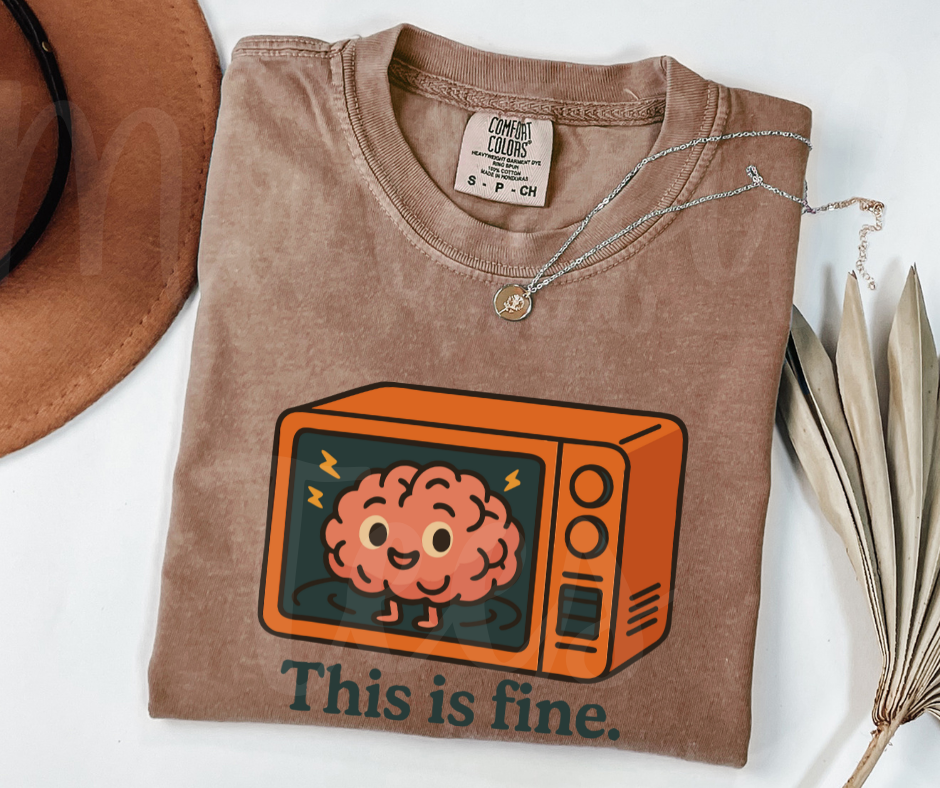 "This Is Fine" Sarcastic Design Unisex heavyweight t-shirt